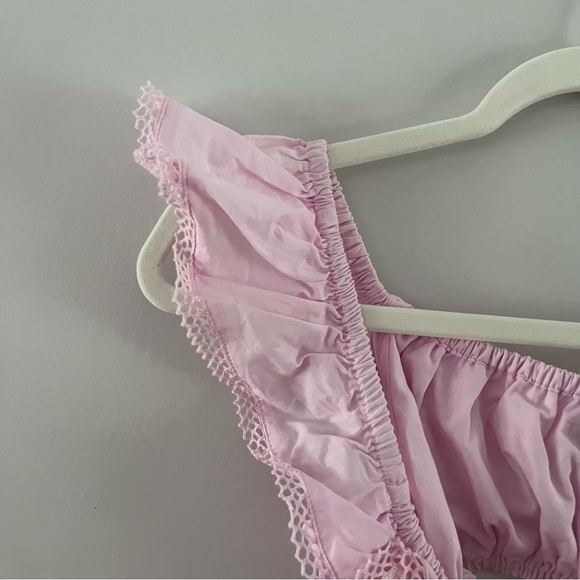 Sabo Cutout Mini Dress Size XS Sacha Ruffle Boho Cottagecore Fairycore y2k Pink - Picture 9 of 13